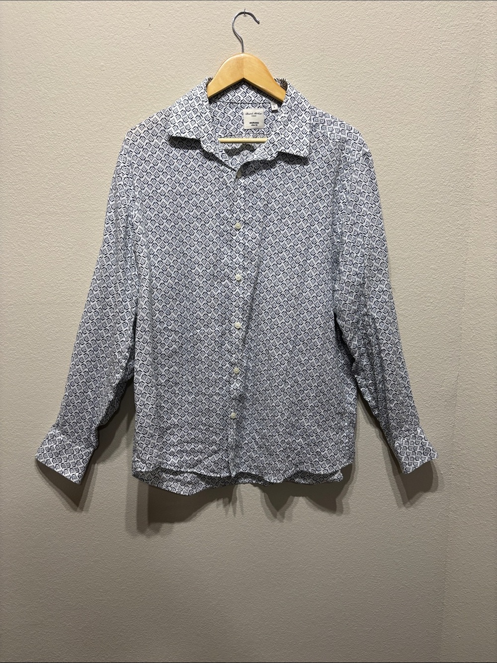 Baird McNutt NWOT 100% Linen Long Sleeve Button up Dress Shirt Sz Large